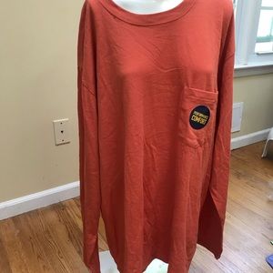 NWT Men’s Stafford Orange Long Sleeve T-Shirt
